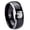 Black 2 Tone Polish Edge, variant on Elephant Concave Black Tungsten Men Ring 10MM