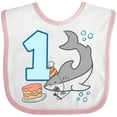 thumbnail image 3 of Inktastic 1st Birthday Shark with Cake Boys or Girls Baby Bib, 3 of 4
