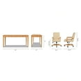 thumbnail image 3 of Dumont Modern Home Office Writing Desk & Executive Chair Set Neutral Cream Beige, 3 of 3