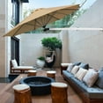 thumbnail image 4 of Costway Parasol Mural 8 Pi Télescopique Pliant Inclinable Pare-Soleil Beige, 4 of 10