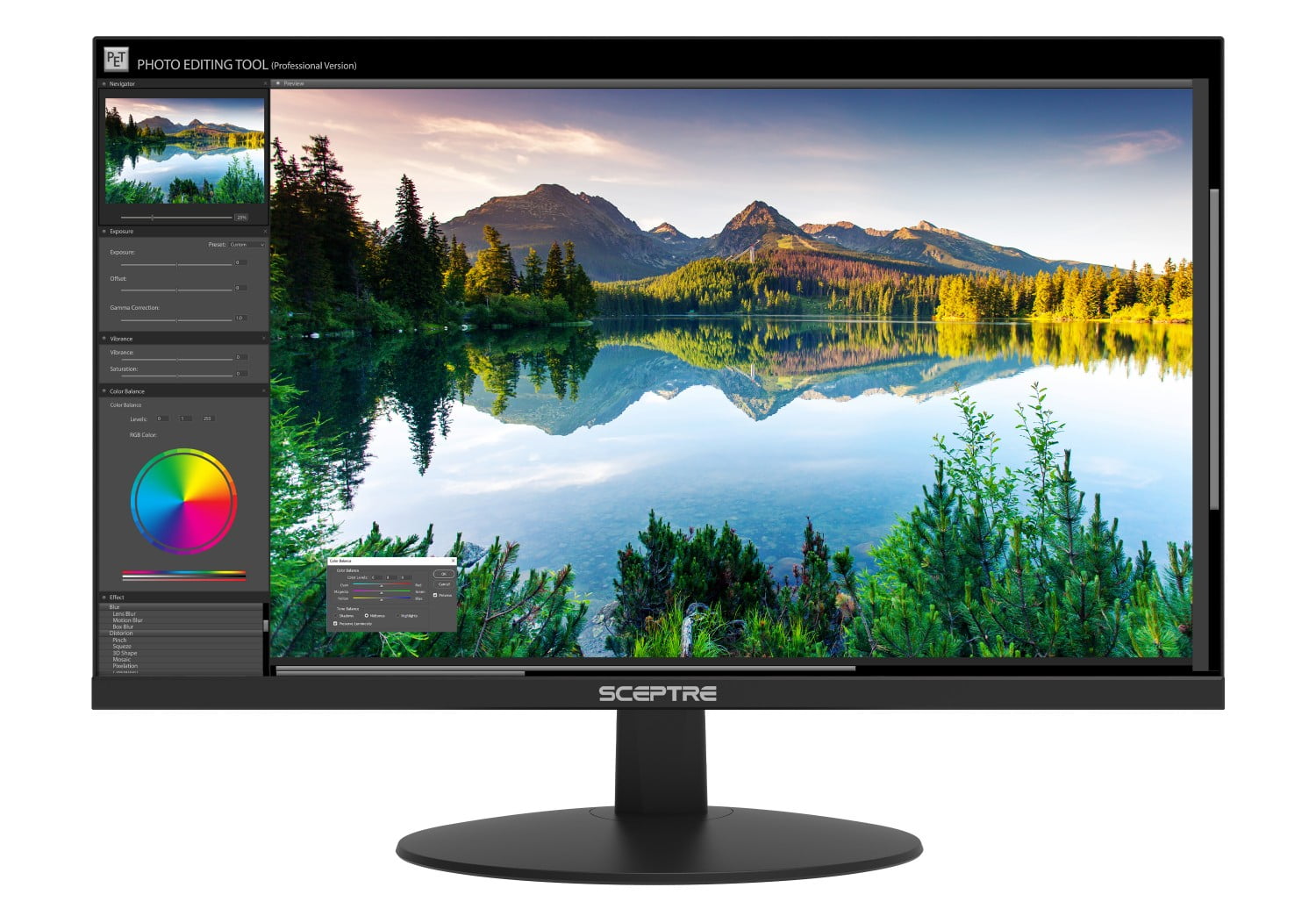 Sceptre IPS 24-Inch Monitor 1080p 75Hz with HDMI VGA Build-in Speakers, E248W-FPT, Black