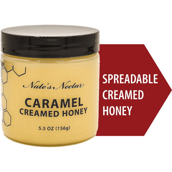 Nate's Nectar Creamed Caramel Honey, 5.5 oz Plastic Jar