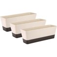 thumbnail image 1 of Rectangular Flower Box, Rectangular Plastic Flower Pot, Outdoor Balcony Planters 30.5cm, Set Of 3, 1 of 5