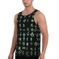 thumbnail image 2 of Pofeuu Hieroglyphic Symbols Print Men's Workout Tank Tops Sleeveless Muscle Gym Shirt Quick Dry -Small, 2 of 7