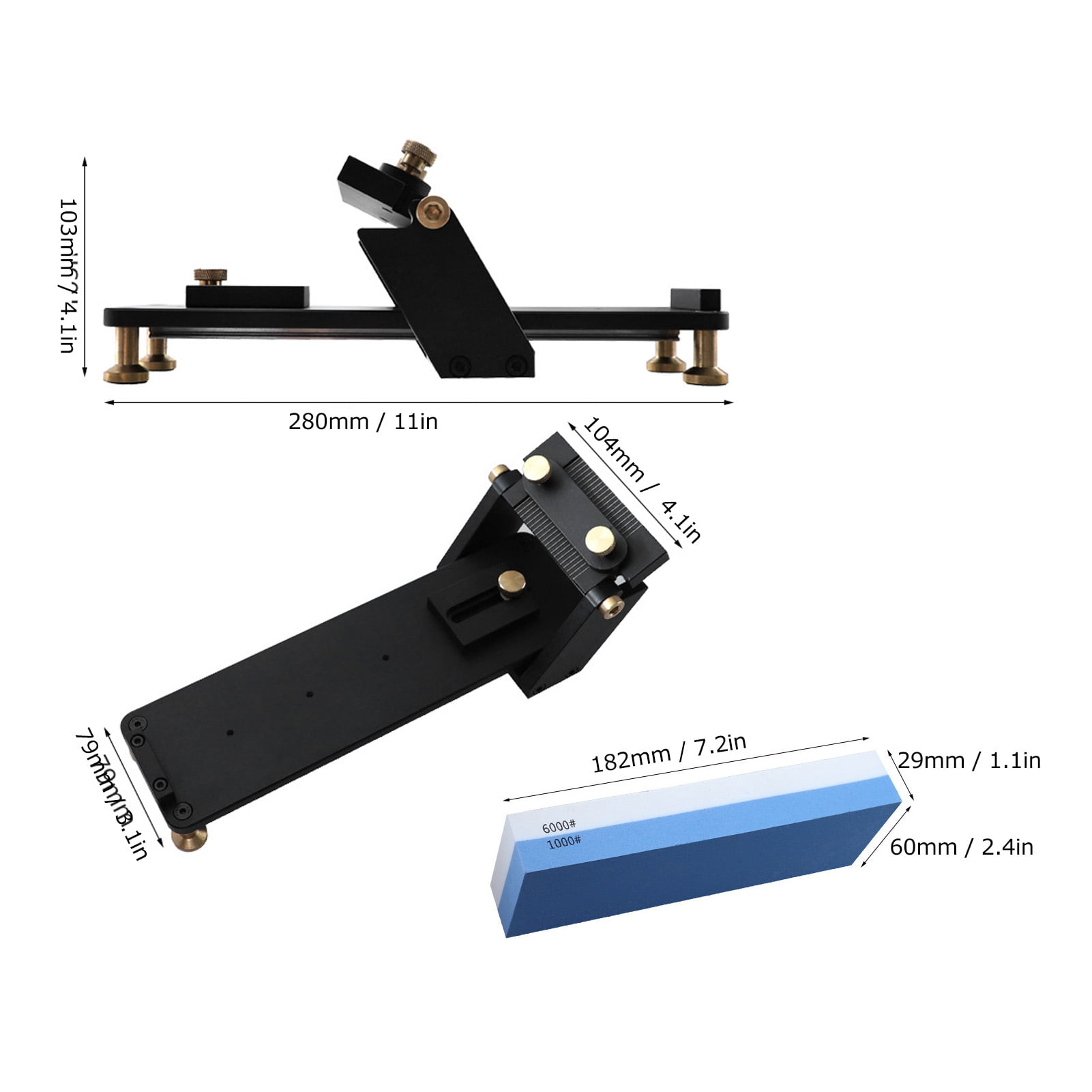 Fixed Angle Sharpener Whetstone Set Knife Polished Stone Grinding Frame Woodworking Tool