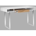 thumbnail image 3 of Safavieh Metropolitan Modern Glam Lacquer Computer Desk, White, 3 of 7