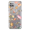 thumbnail image 1 of MUNDAZE Motorola One 5G Shockproof Clear Hybrid Protective Phone Case Peach Meadow Wildflowers Butterflies Bees Floral Cover, 1 of 5
