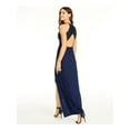 thumbnail image 2 of SPEECHLESS Womens Navy Glitter Slitted Spaghetti Strap Square Neck Maxi  Prom Dress Juniors 13, 2 of 4