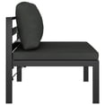 thumbnail image 5 of vidaXL 2-Seater Patio Sofa with Cushions Aluminum Anthracite, 5 of 7