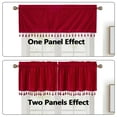 thumbnail image 3 of Haperlare 15"L x 52"W Valance Boho Tassels Soft Luxury Room Darkening Velvet Window Valance Curtains for Bedroom Living Room, Red, 1 Panel, 3 of 8
