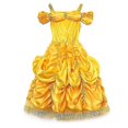 thumbnail image 3 of Vestido de princesa Bella para niñas, vestidos para La Bella y La Bestia, ropa de fiesta para niños, guantes de corona con palo mágico, disfraz para niños, 3 of 5