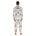thumbnail image 4 of FORMRS Onesies Pajama for Adults Unisex Hoodie Winter Jumpsuit One Piece Sleepwear, Sizes S-2XL, Beige Nordic Christmas House, 4 of 7