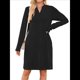 thumbnail image 2 of Vestido Informal de Larga con Bolsillos y Cuello en V para Mujer, Holgado, para Otoño e Invierno Negro M, 2 of 9