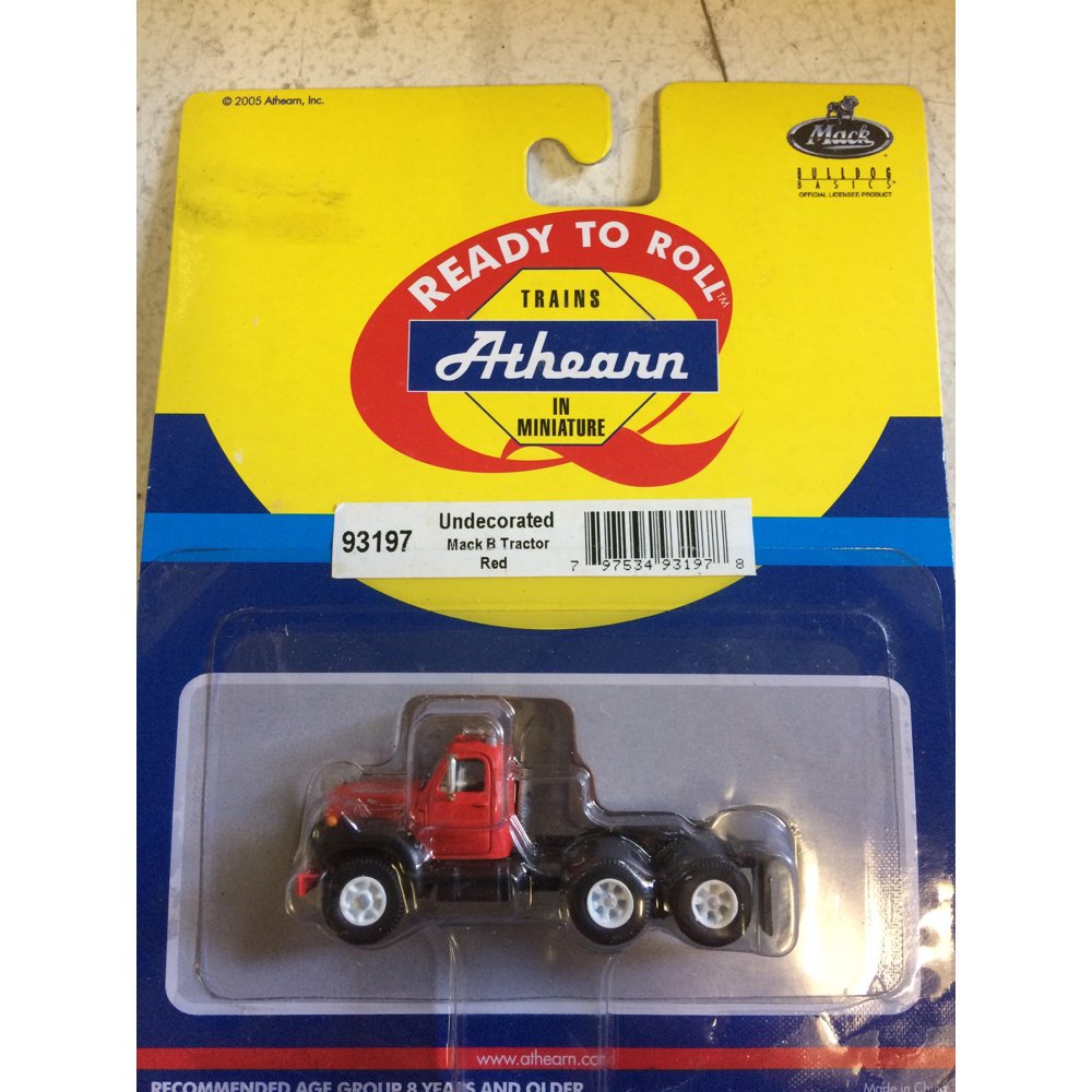 Athearn 93197 187 HO Scale Undecorated Red Mack B Tractor Walmart