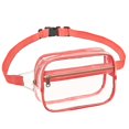 thumbnail image 3 of Tignapoo Clear PVC Adjustable Waist Pack for Stadium Events, Travel, and Daily Use - Waterproof, Easy-Clean, and Versatile Pink Fanny Bag, 3 of 7