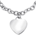 thumbnail image 3 of Bling Jewelry Womens Link Chain Red Medical ID Bracelet with Heart Tag Silver Tone 7-7.5 Inch, 3 of 5