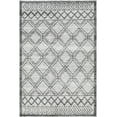 thumbnail image 2 of Hauteloom Gada Recycled Material Living Room, Bedroom Area Rug - Bohemian, Transitional - White, Light Slate, Black - 8' x 10', 2 of 8