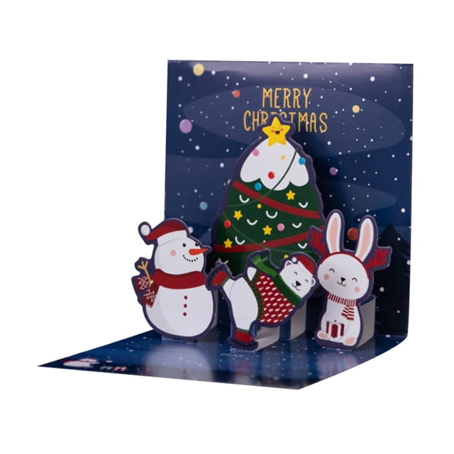 Less Than 5 Greeting Card 3D Stereo Greeting Card Creative Christmas Message Card Holiday Card