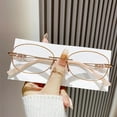 thumbnail image 6 of Women Rimless Anti-blue Light Reading Glasses 1.50 Ultralight Bling Rose Gold Rectangle Readers +1.50 Strength, 6 of 7