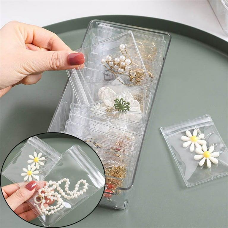 Small Transparent Travel Jewelry Storage Organizer Bags,Clear