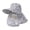 Grey, variant on Womens Sun Hats Printed Mesh Wide Brim Face Neck Shield Uv Breathable Sun Hat Outdoor Travel Fishing Caps