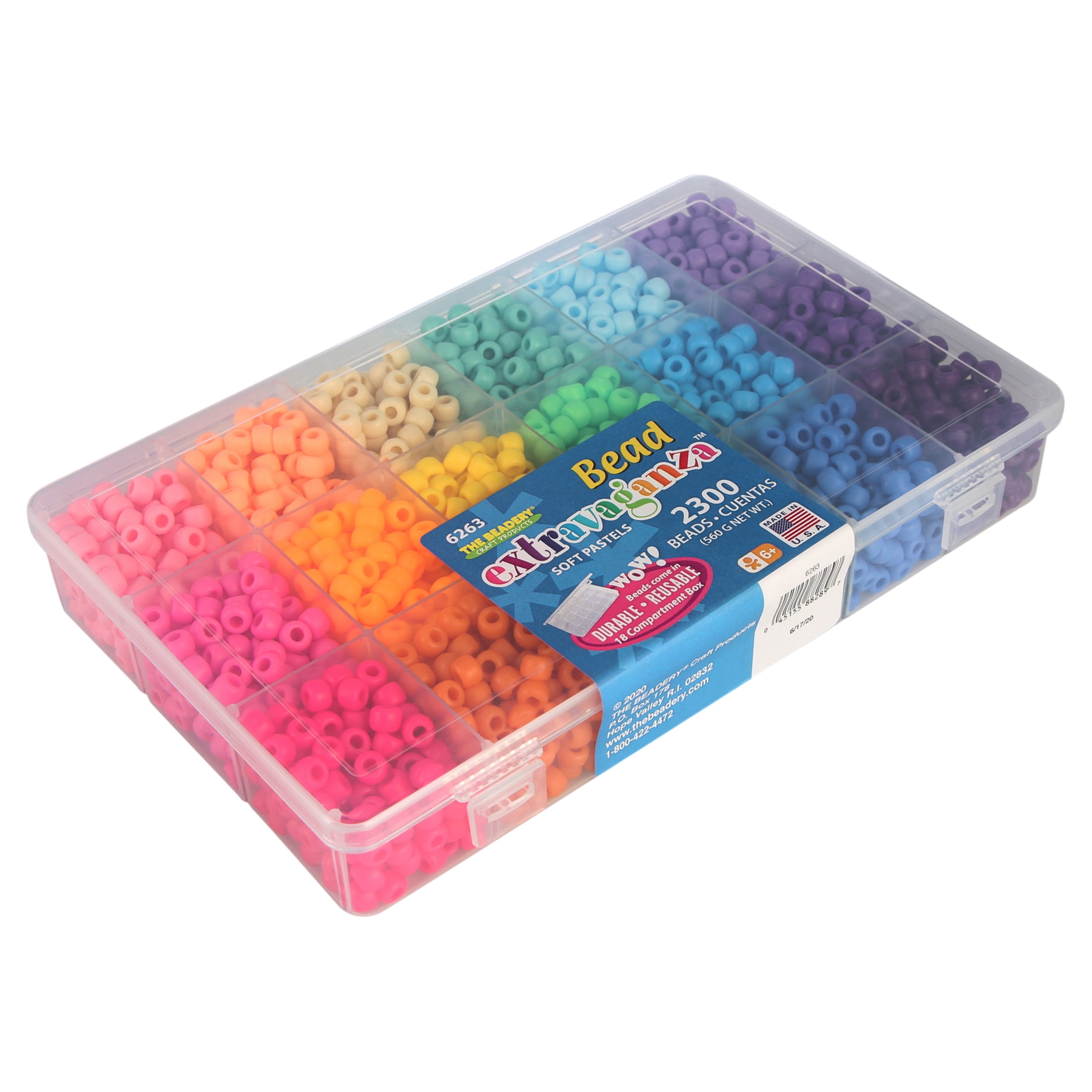 The Beadery Mini Pony Beads 1/2lb-Jelly Sparkle