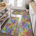 thumbnail image 2 of Pioneer Flower Floral Print Pattern Kitchen Rugs Sets Of 3,Kitchen Runner Rugs Non Skid Washable,Decorative Kitchen Floor Mats for Kitchen,Sink,Laundry,17X30 Inch + 17X47 Inch + 17X59 Inch, 2 of 6
