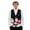 Cute Snowman, variant on Yuyamidu Black Cat Men's Casual Business Vests Lightweight Waistcoat with Adjustable Back Strap Christmas Slim Fit Suit Vest for Men Size S