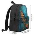 thumbnail image 2 of Lsque Elegant Butterfly And Flowers Pattern Adult Backpack – Durable & Lightweight PU Canvas Storage Bag , 15” Laptop Compartment, and Multiple Pockets, 2 of 7