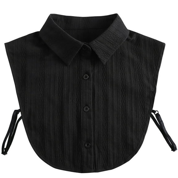 LoudSung Fake Collar Detachable Half Shirt Blouse False Collar Cotton Knit Elegant Design for Women Girls