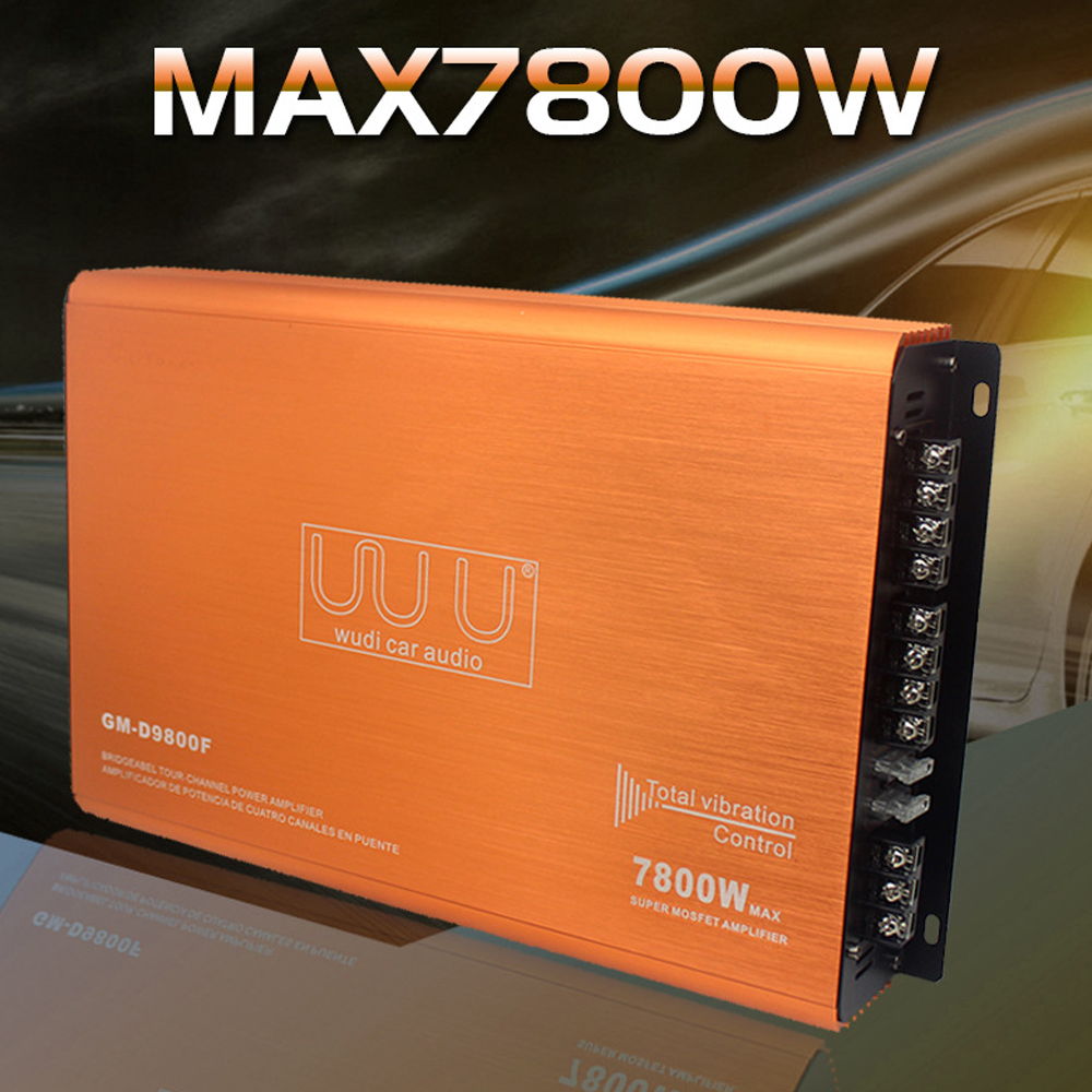 Eccomum 4-Channel Car Audio Amplifier 7800W HiFi Class-D Stereo Power Amplifier 4-Way High Power Amp. Aluminum Alloy - image 3 of 6
