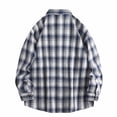 thumbnail image 4 of Amzcrzy Men's Shirts Long Sleeve Button Plaid Shirts Cotton Regular Oversized Relaxed Fit Flannel Shirt, 4 of 9