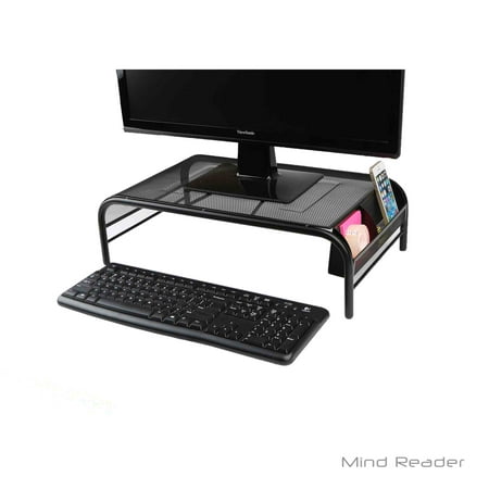 Mind Reader Monitor Stand, Monitor Riser for Computer, Laptop, Desk, iMac, Metal Mesh,
