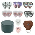 thumbnail image 1 of Guitar Picks Set, Pleasant Intonation Provide 13 Pcs Modern Design Guitar Plectrums Pack Medium Gauge Celluloid With Storage Box For Musical Instrument, 1 of 8