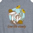 thumbnail image 3 of Instant Message - Live Life Slowly - Women's Racerback Tank Top, 3 of 6