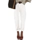 thumbnail image 1 of Vaqueros elegantes para mujer, de cintura alta, casuales, holgados, blancos, talla 16, 1 of 5