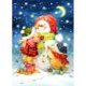 thumbnail image 1 of Cuadros Decorativos Diamond Painting 5D DIY Muñeco de nieve Full Round Drill Rhinestone Kit (NH891) Likrtyny embutido en tela, 1 of 6