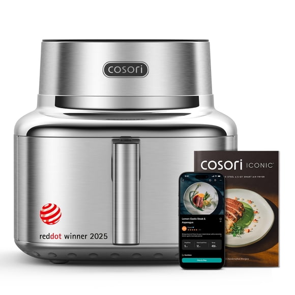 Freidora de aire inteligente COSORI Iconic de acero inoxidable de 6,5 qt