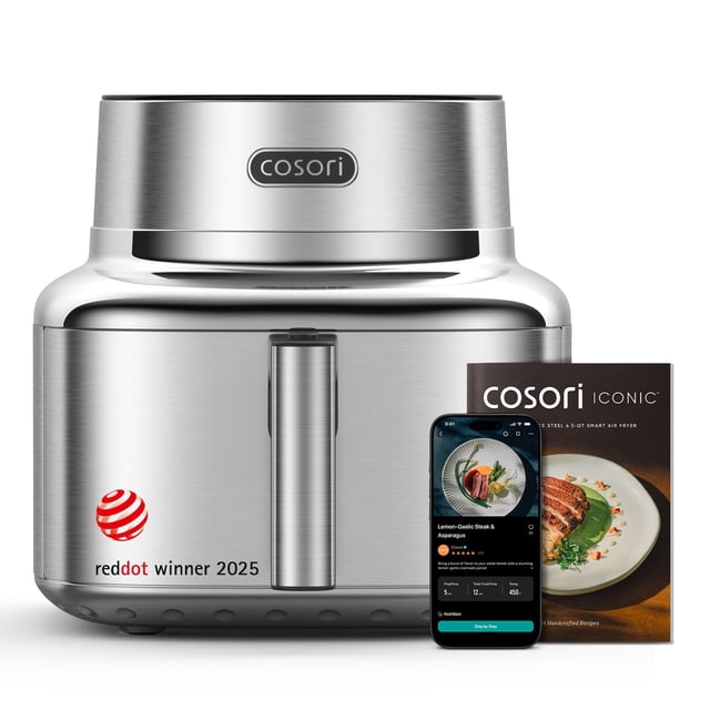 Freidora de aire inteligente COSORI Iconic de acero inoxidable de 6,5 qt