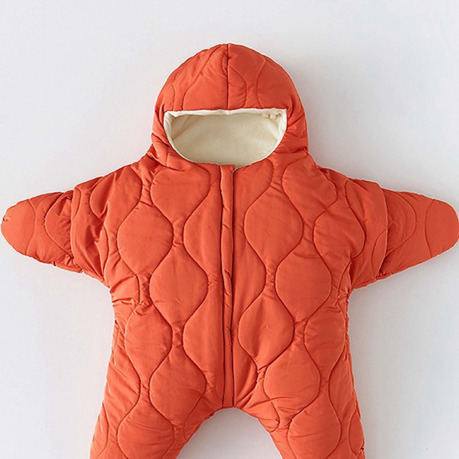 Kids Jacket,Cute Baby Snowsuit Winter Coat for Boys Girls Toddler One-Piece Outerwear Clothes for Snow & Ice,Girls Jacket,Orange,6-9 Months
