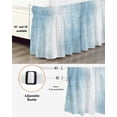 thumbnail image 3 of Abstract Geometric Bed Skirt Ombre Sky Blue Brush painting Bed Skirts California King Size 16 Inch Drop, Wrap Around Dust Ruffle&nbsp;Bedskirt with Adjustable Elastic Belt for Queen Size Beds, 3 of 7