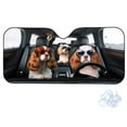 thumbnail image 2 of FORUDESIGNS Cocker Spaniel Pattern Car Windshield Sun Shade Waterproof Auto Window Sun Shade Visor Block UV Rays Reflective Sunshade for Protection 57.1 x 27.4 inches, 2 of 7