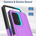 thumbnail image 4 of Defender Case for Samsung Galaxy A53 6.5'' Heavy Duty 1 in 1 Design Rugged Full Body Dustproof Shockproof Bumper Non-Slip Protective Cover,Purple,For Galaxy A53(5G), 4 of 10