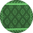 thumbnail image 1 of Ahgly Company Indoor Round Oriental Emerald Green Traditional Area Rugs, 5' Round, 1 of 4