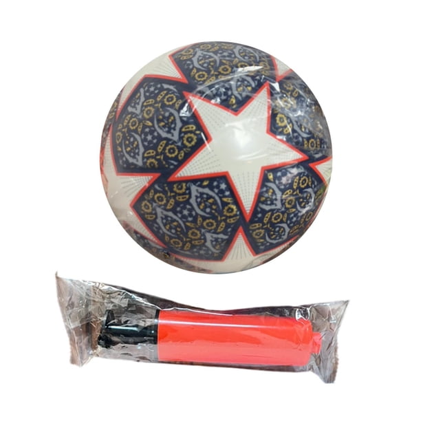 Balón de fútbol tamaño 5, equipo de entrenamiento de fútbol, balón deportivo ligero de cuero PU. Patrón de estrella