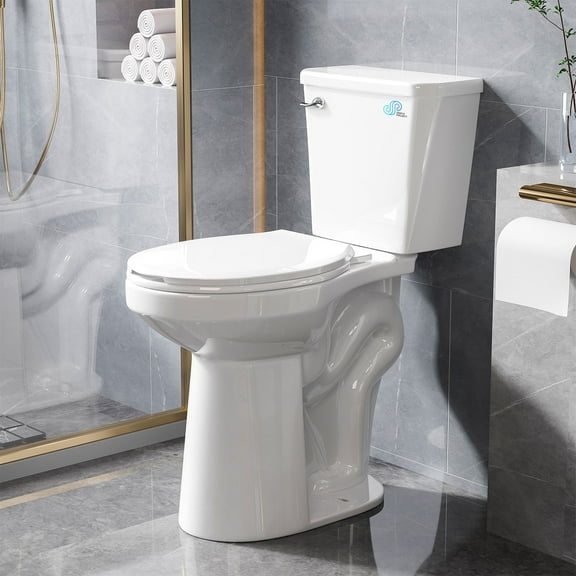 SUPERFLO 21" Tall Toilet for Seniors, ADA Extra Tall Elongated Toilets, Comfort Height Toilets, Seat Height 22", Powerful 1.28 Gpf Single Flush, 12 Inch Rough-in, White Toilets for Bathroom