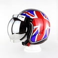 thumbnail image 5 of Flip Up Down Shield Visor Lens, Retro 3-Snap Sunscreen Sun Shield Visor Bubble Mirro for Motorcycle Face Helmets,Amber, 5 of 9
