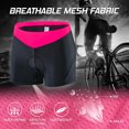 thumbnail image 2 of voofly Women Bike Padded Underwear Lightweight Biking Shorts Quick Dry Cycling Shorts Black Pink M, 2 of 7