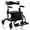 Black, variant on Giantex 2 in 1 Folding Rollator Walker, Portable Rolling Wheelchair w/Adjustable Height, Black