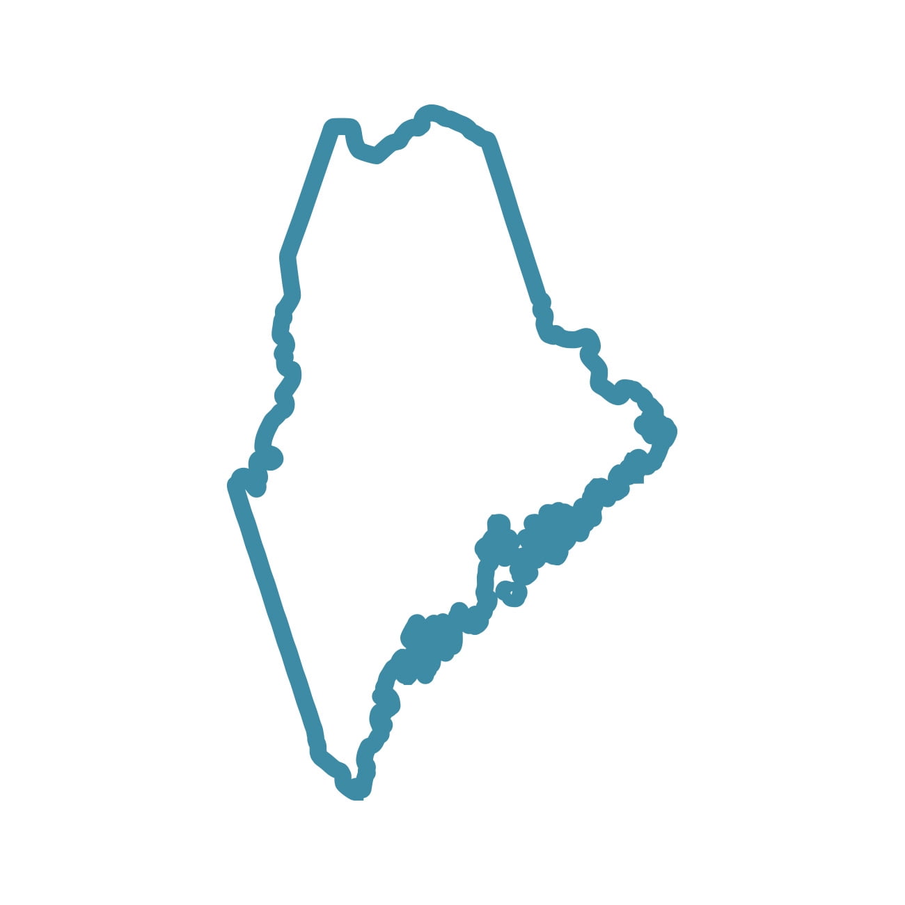 Maine Outline Sticker Decal Die Cut - Self Adhesive Vinyl ...